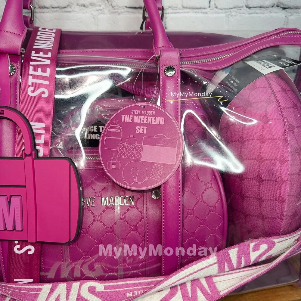 Steve Madden Clear Duffle Bag Set of 7 - Picture 3 of 10